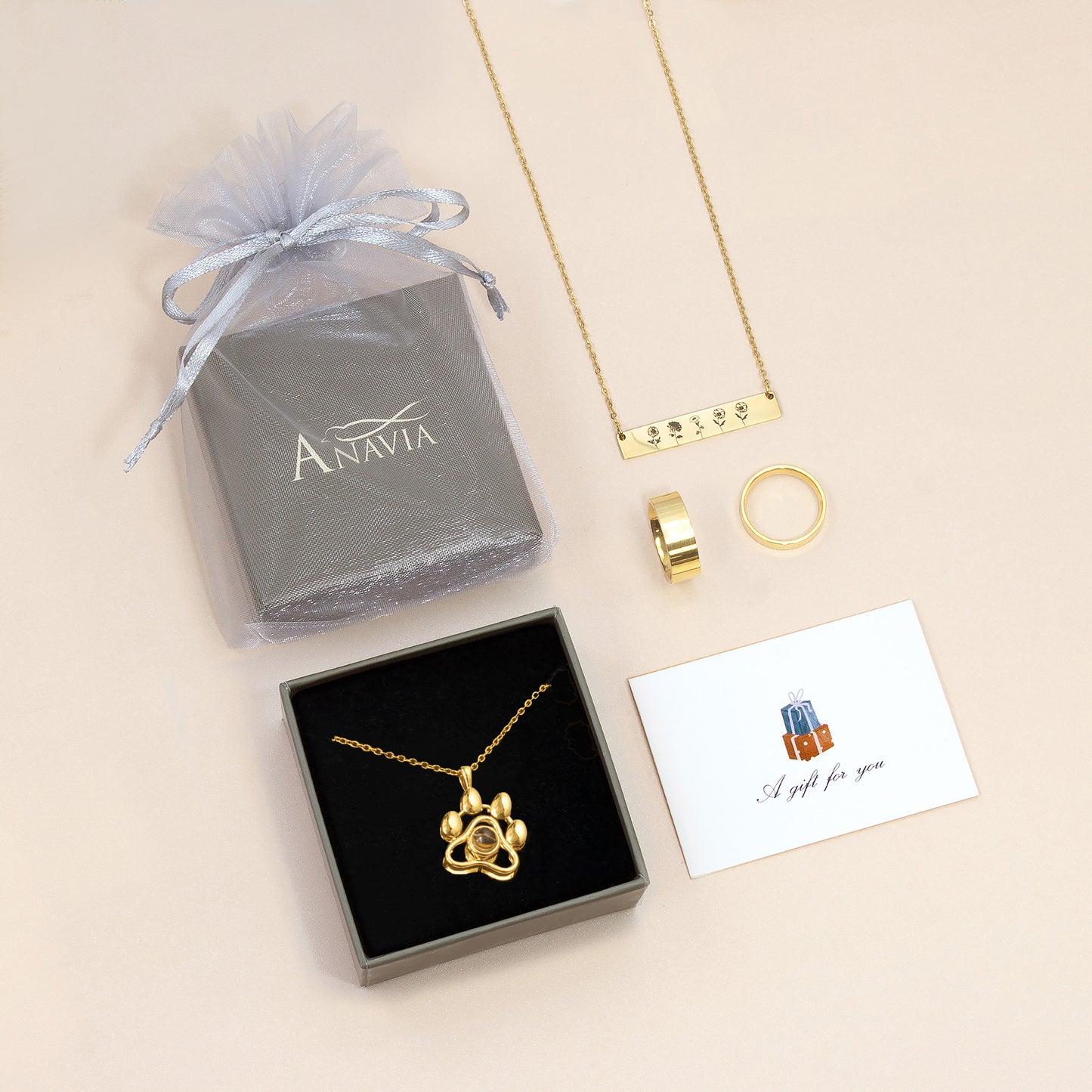 Paw Print Photo Photo Projection Necklace
