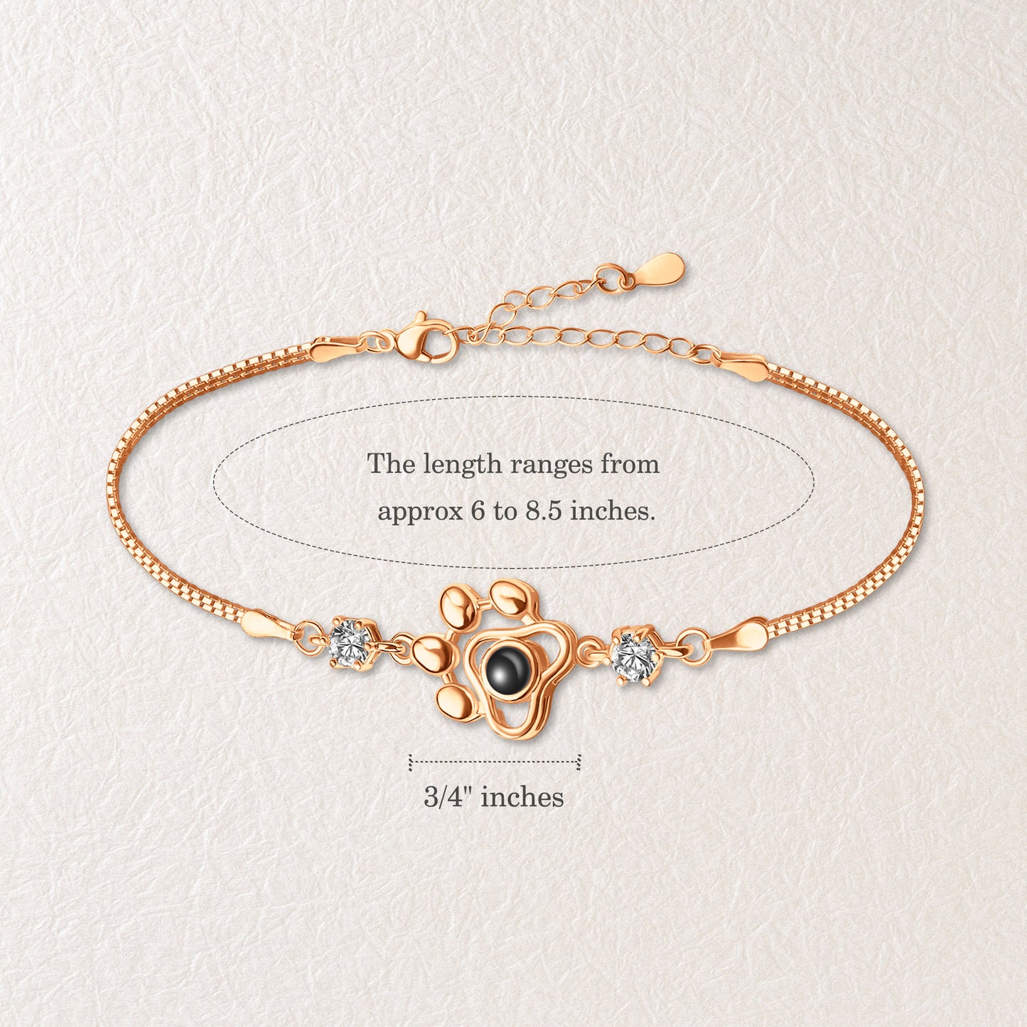 Paw Print Photo Photo Projection Bracelet