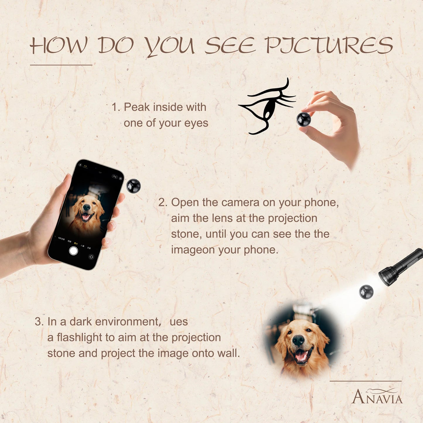 Paw Print Photo Photo Projection Necklace
