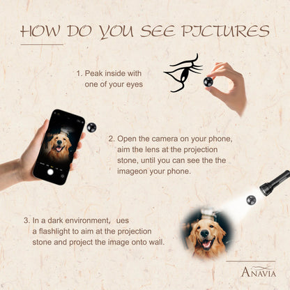Paw Print Photo Photo Projection Necklace