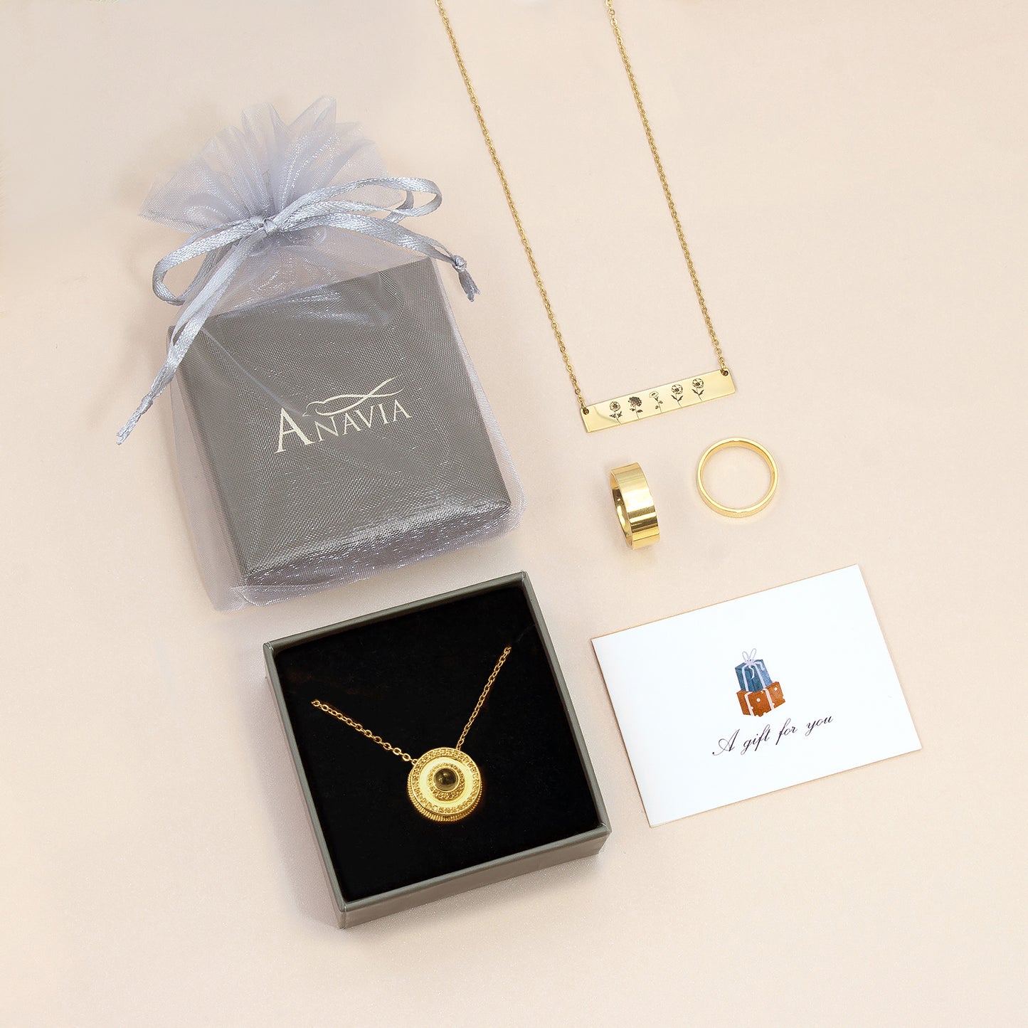 Round  Photo Projection Necklace