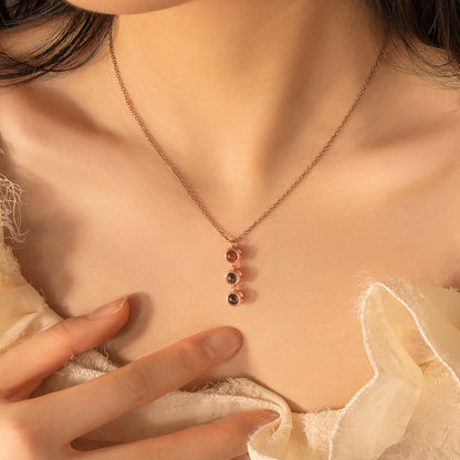 Round Multi-Photo Projection Necklace