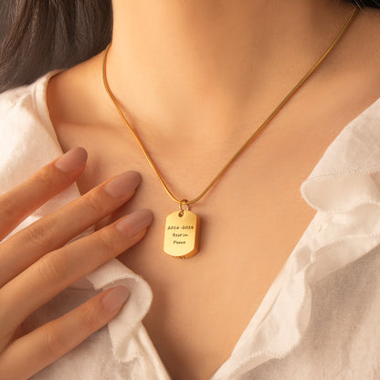 Stainless Steel Memorial Dog Tag