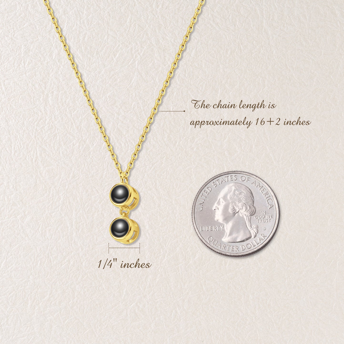 Round Multi-Photo Projection Necklace