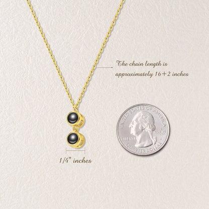 Round Multi-Photo Projection Necklace