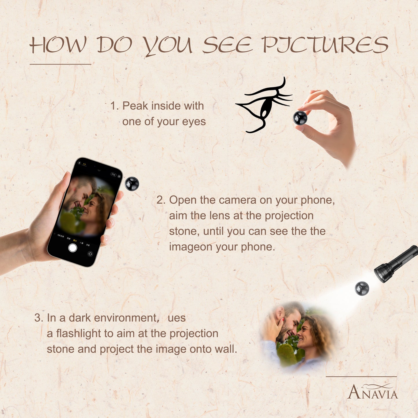 Clover Photo Projection Necklace