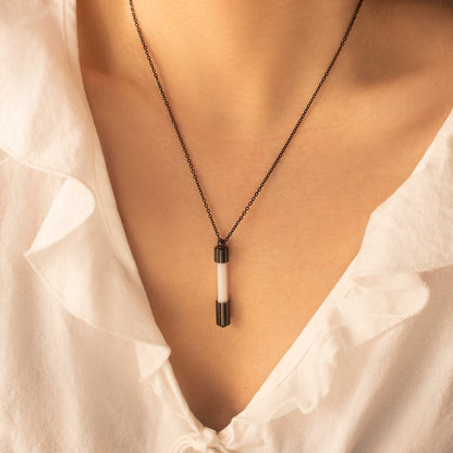 Cylinder Photo Projection Memorial Necklace