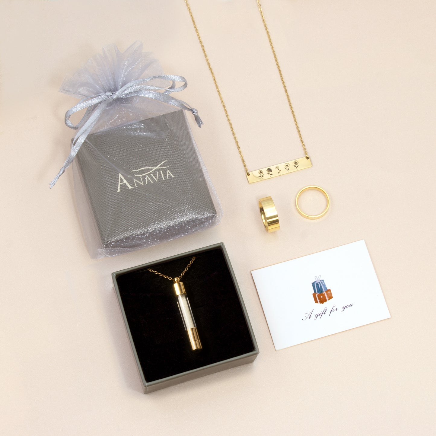 Cylinder Photo Projection Memorial Necklace