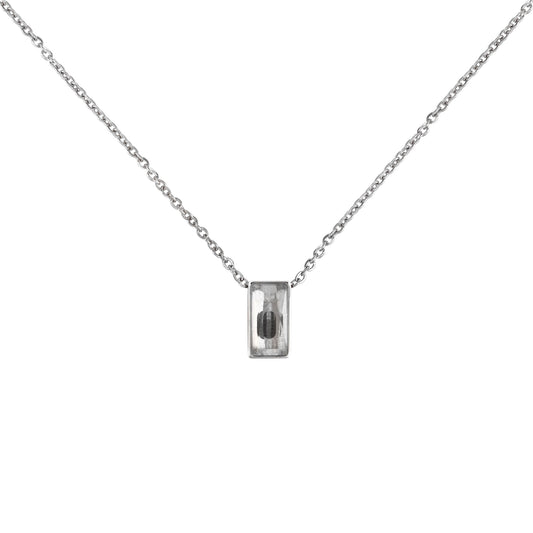 Crystal Cube Memorial Ashes Holder Necklace