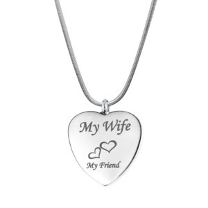 B101824 Wife My Friend Love Heart Memorial Necklace 1
