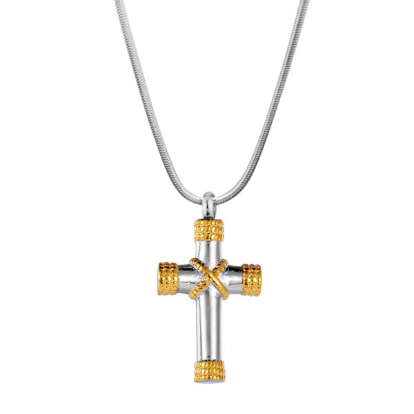 Steel Hawser Cross Memorial Necklace