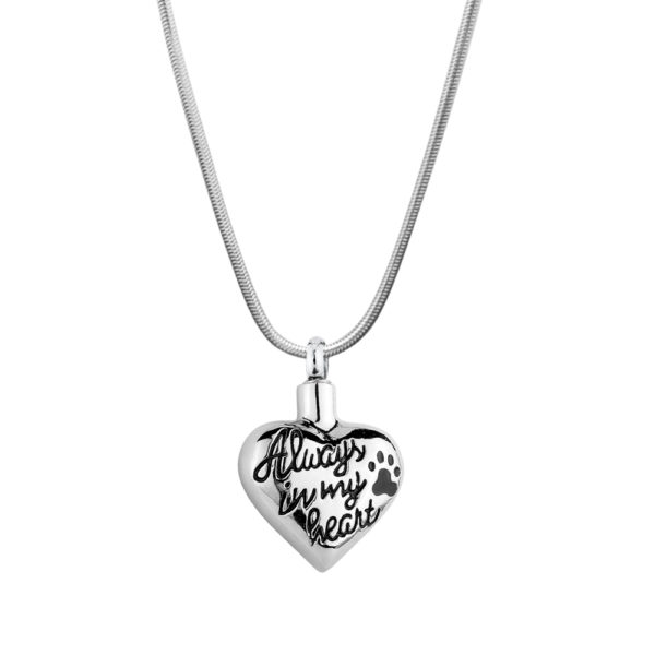 B89119 Paw Always in My Heart Memorial Necklace 1