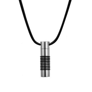 B94153 Rubber Band Cylinder Memorial Necklace 1