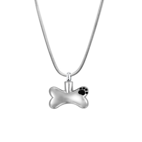B94915 Steel My Dog Bone Memorial Necklace 1
