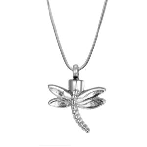 B96456 Steel Dragonfly Memorial Necklace 1