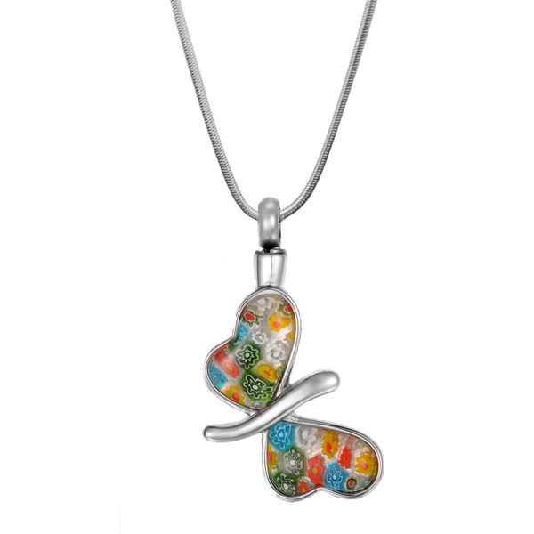 B97649 Flower Patch Butterfly Memorial Necklace 1
