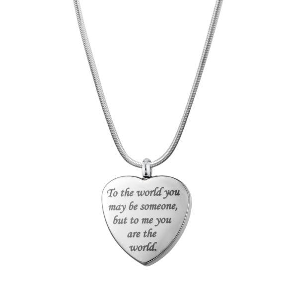 B97654 You are My World Heart Memorial Necklace 1