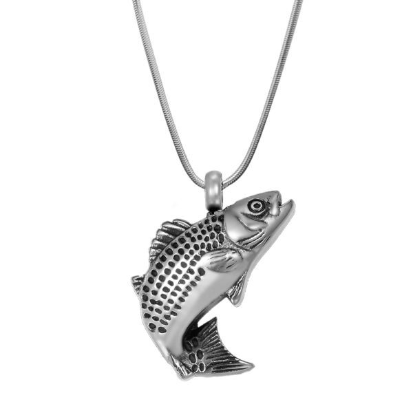 B97729 Playing Fish Memorial Necklace 1