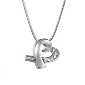 B99904 Diamond Heart Memorial Necklace 1