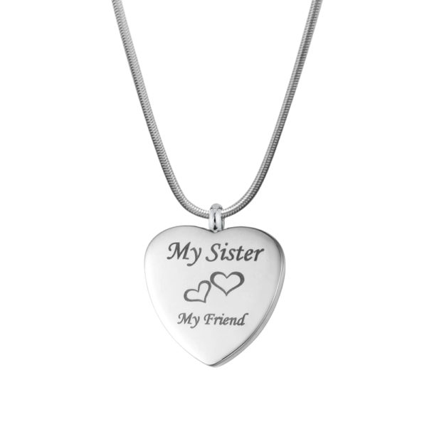 B99909 Sister My Friend Love Heart Memorial Jewelry 1