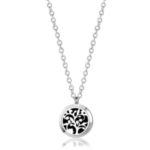 B104130 Tree of Life Round Essential Oil Necklace 1