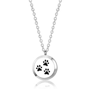 B123660 Dog Paw Essential Oil Necklace 1