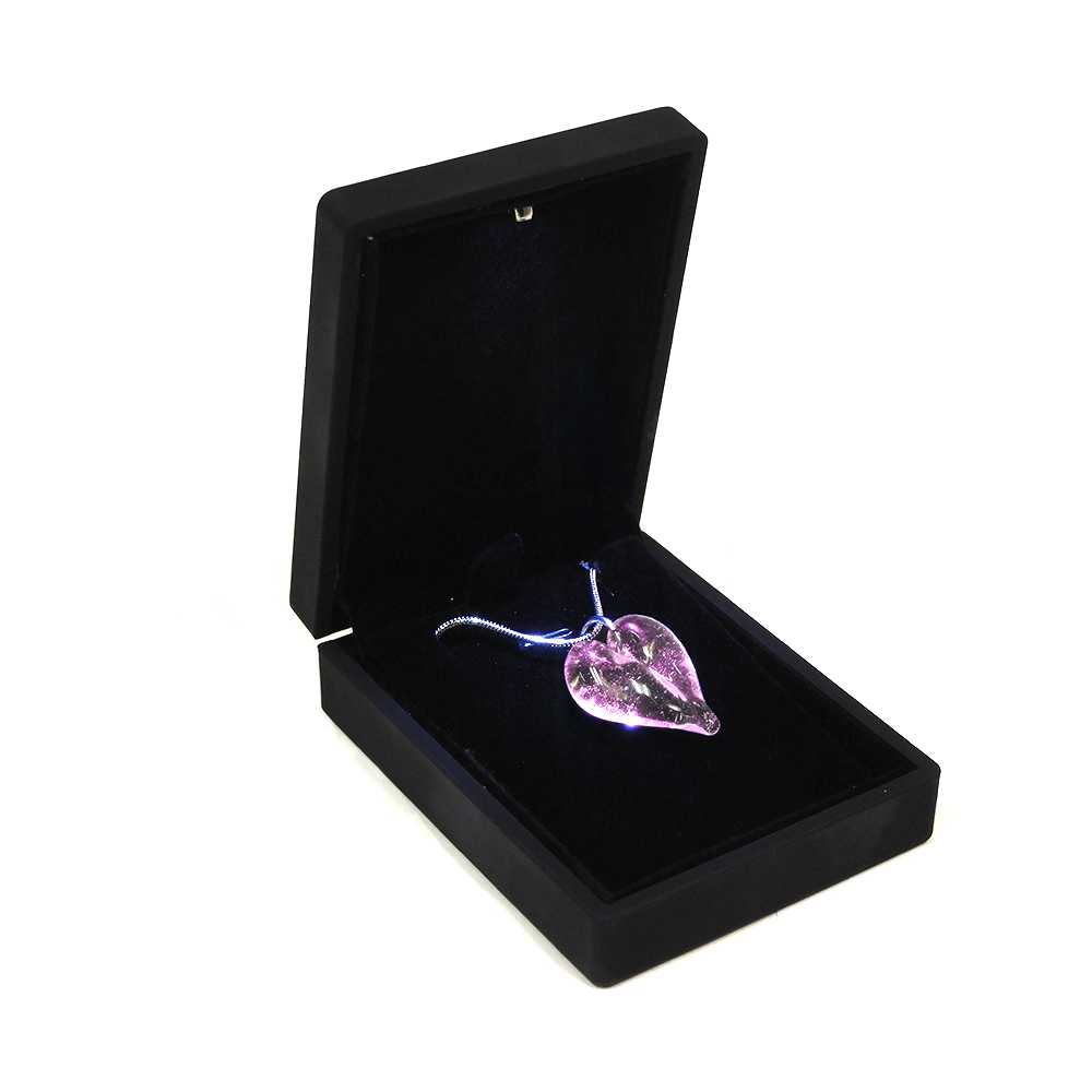 B159170 Crystal Pink Heart Shaped Hand Blown Cremation Ash Neckless 2