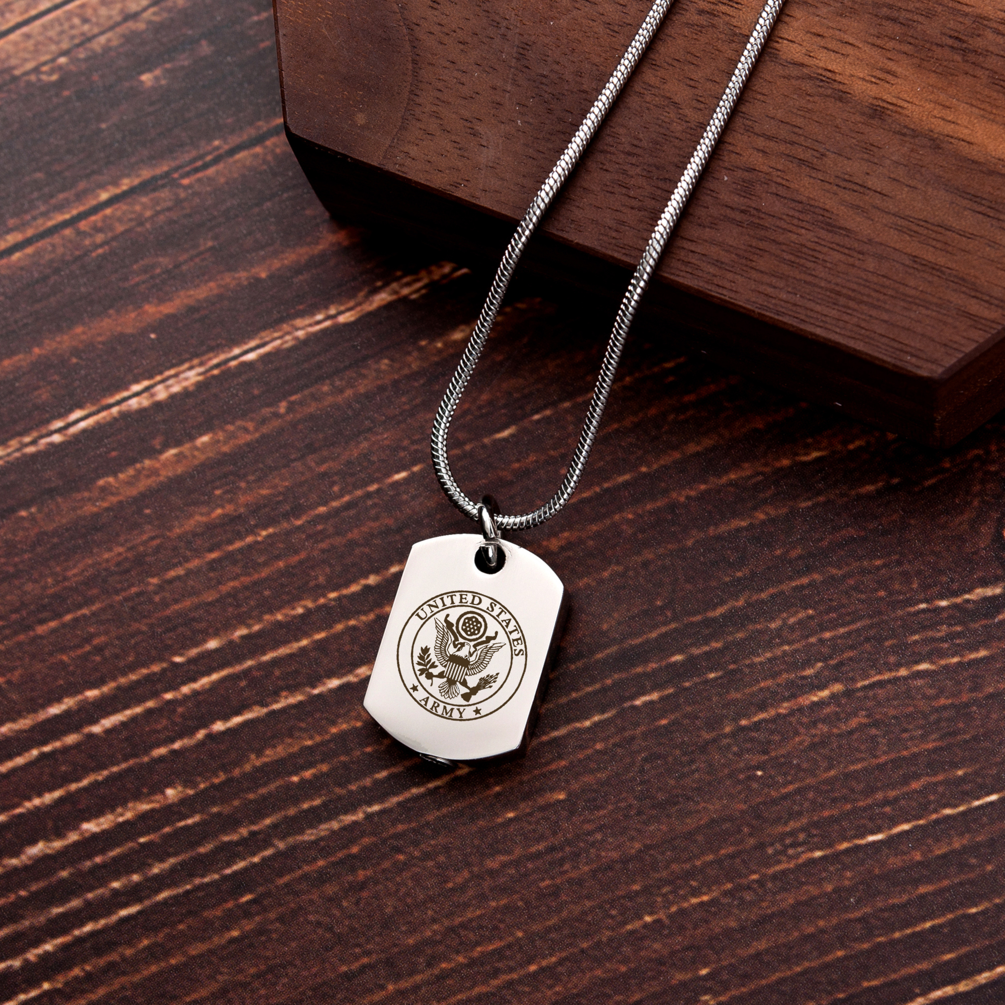 Wholesale United States Army Dog Tag Memorial Necklace Anavia Jewelry